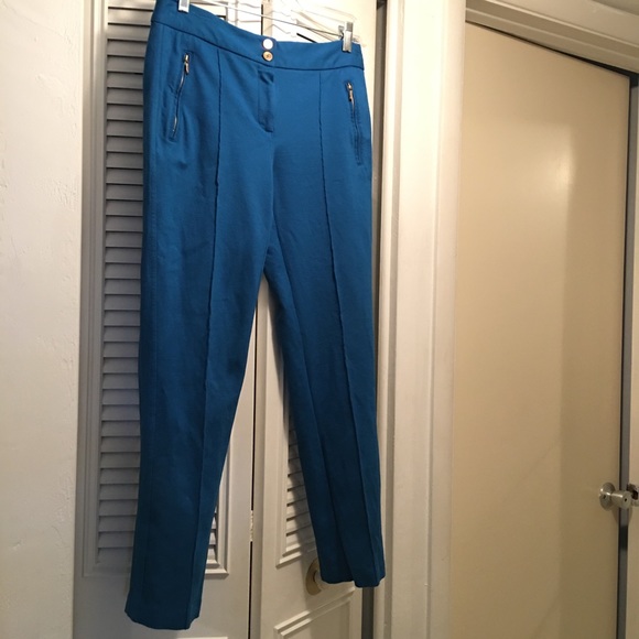 Alfani stretch skinny slacks leggings blue - Picture 6 of 6